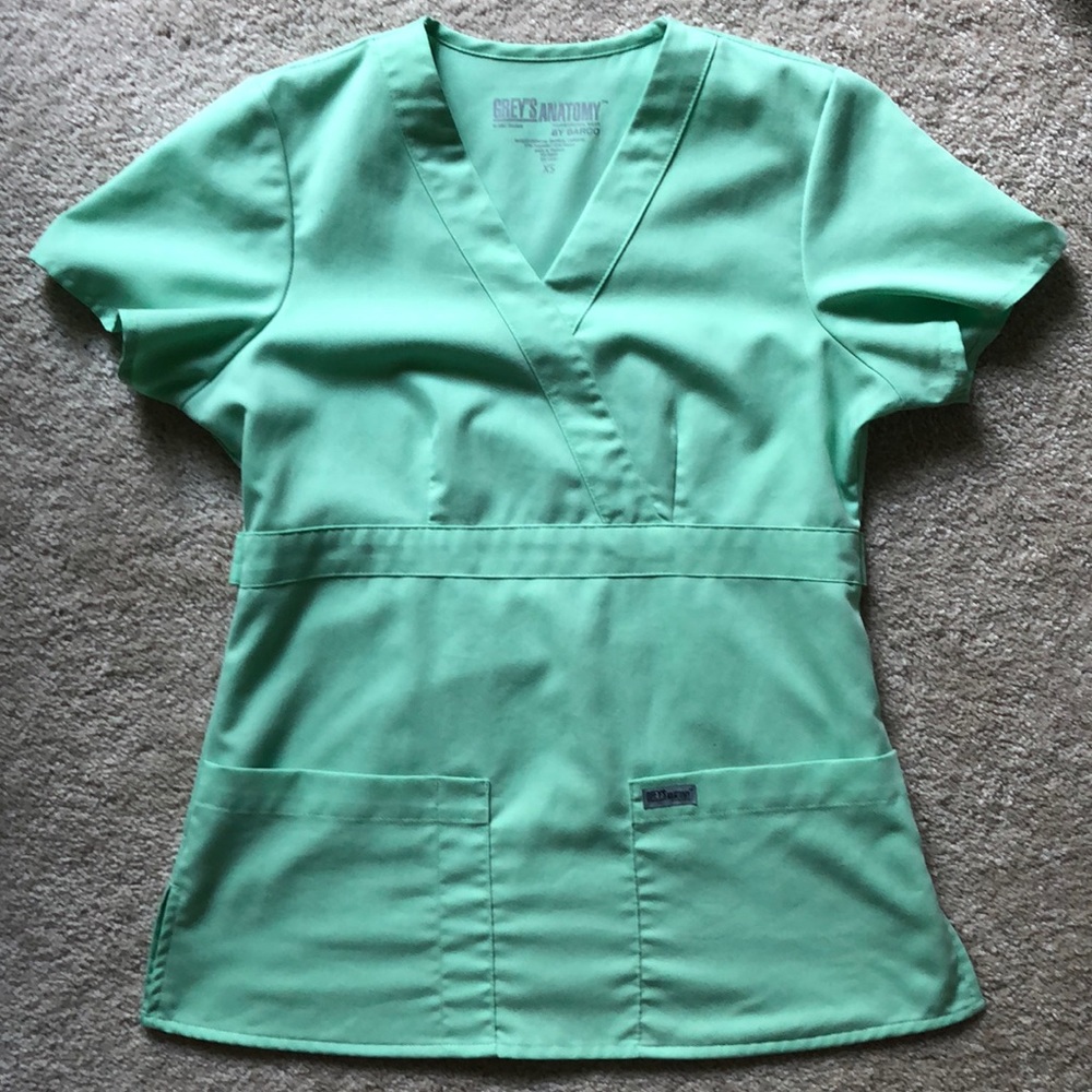 Greys anatomy green scrub top